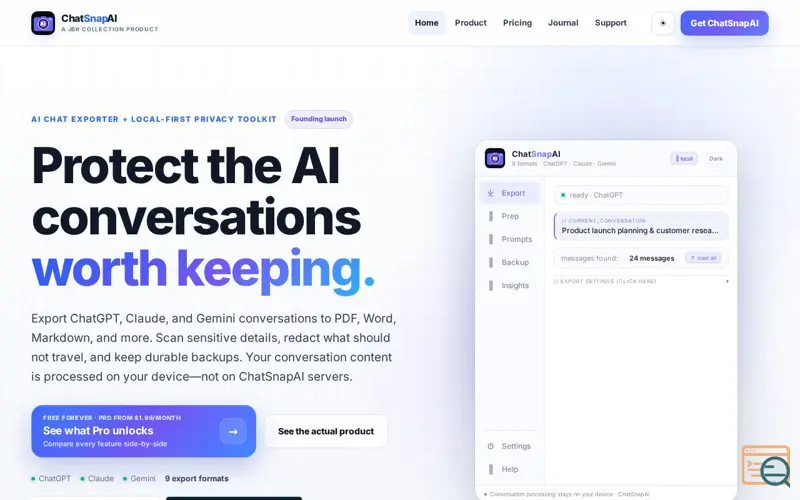 Screenshot of ChatSnapAI, a launch using Microsoft Edge Add-ons