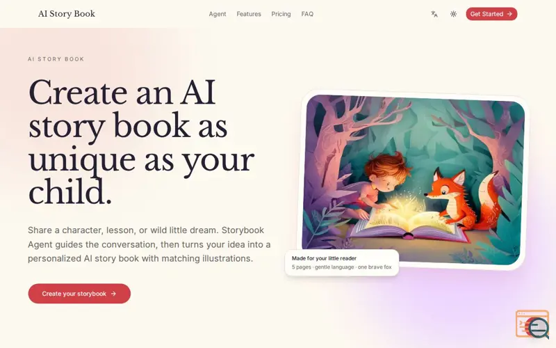 Screenshot of AI Story Book