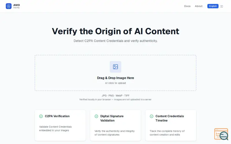 Screenshot of AIVO Verify