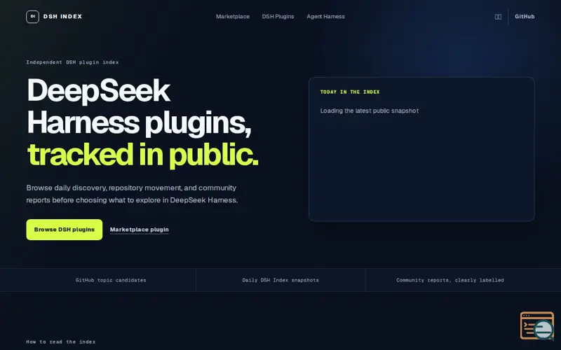 Screenshot of DeepSeek Harness plugins marketplace