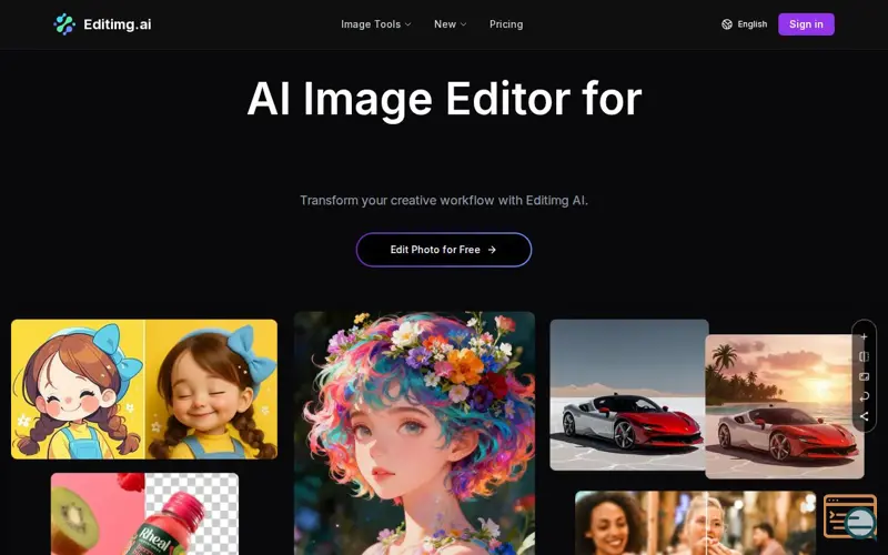 Screenshot of Editimg AI