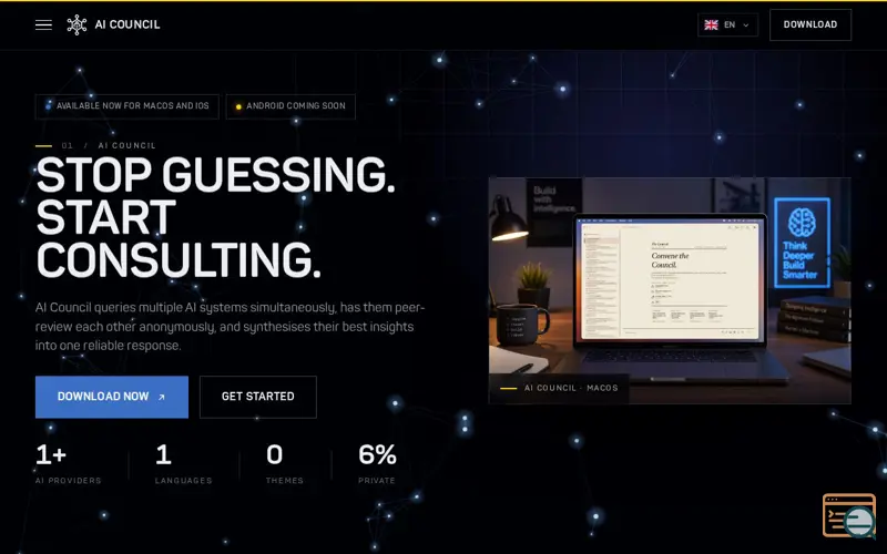 Screenshot of AI Council