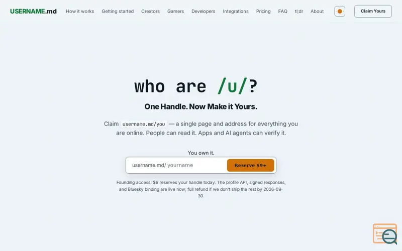 Screenshot of Username.md