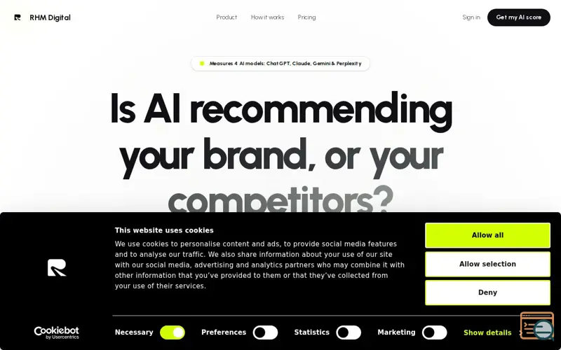 Screenshot of RHM Digital