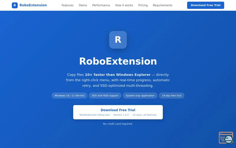 Screenshot of RoboExtension