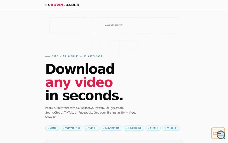 Screenshot of SDOWNLOADER