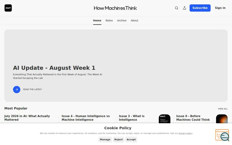 Screenshot of How Machines Think
