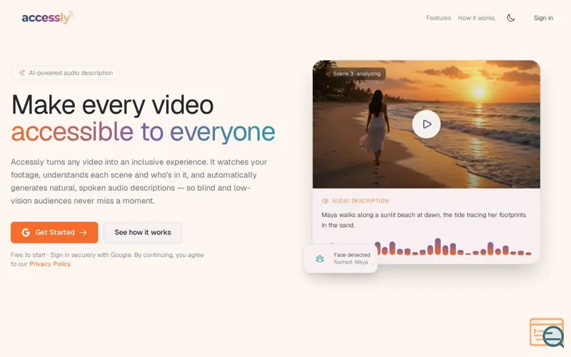 Screenshot of Accessly