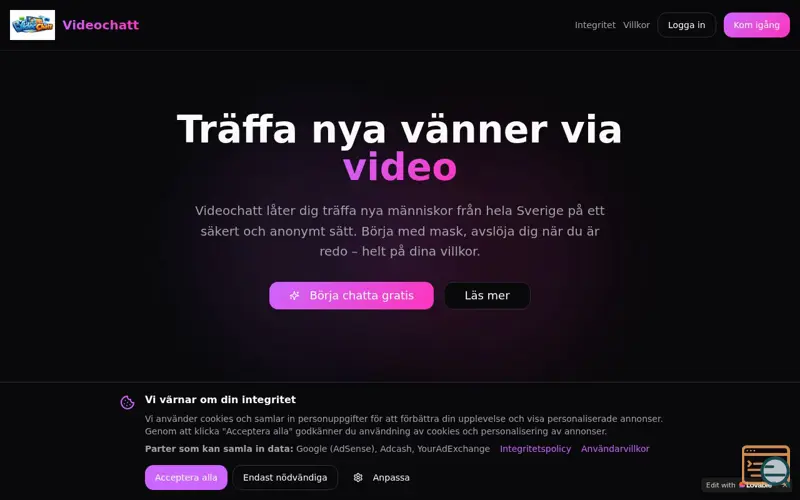 Screenshot of Videochatt