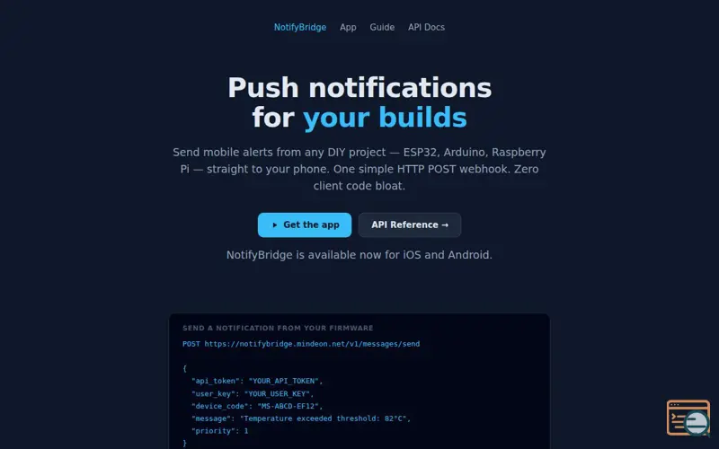 Screenshot of NotifyBridge