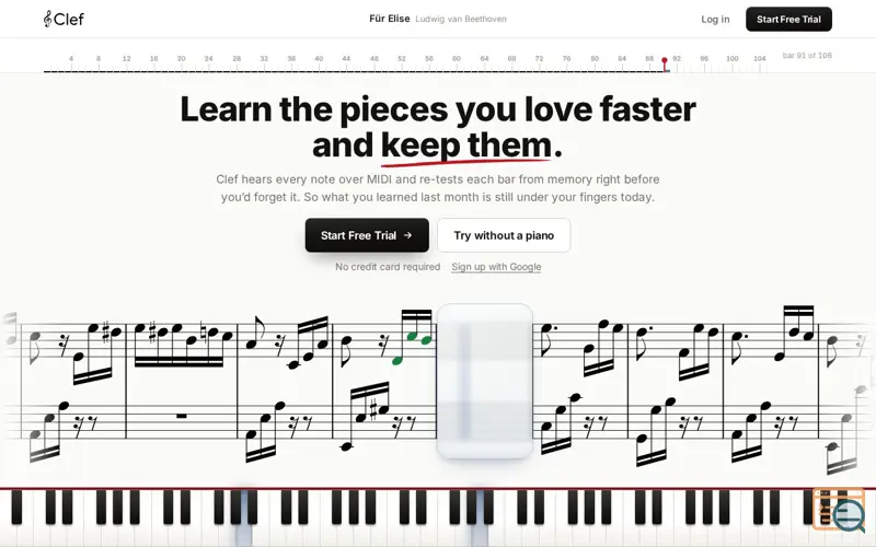 Screenshot of Clef