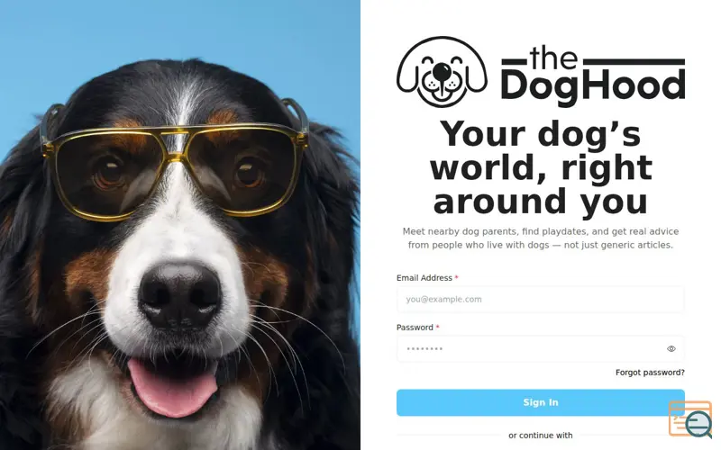 Screenshot of DogHood App