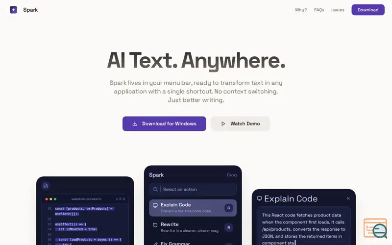 Screenshot of Spark