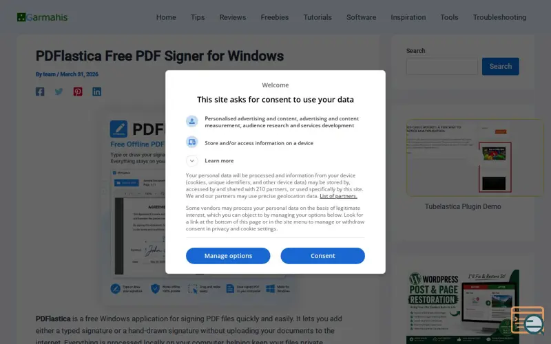 Screenshot of PDFlastica