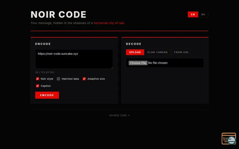 Screenshot of NoiR Code