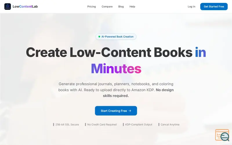 Screenshot of LowContentLab