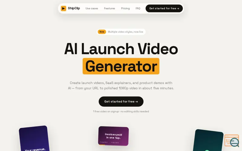 Screenshot of ShipClip