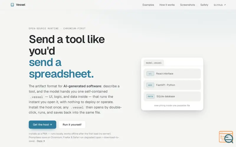 Screenshot of Vessel
