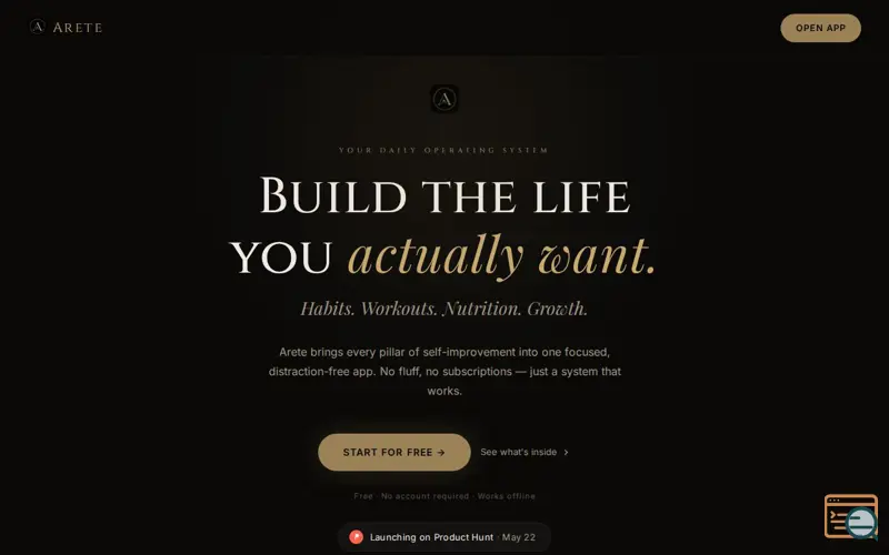 Screenshot of Arete