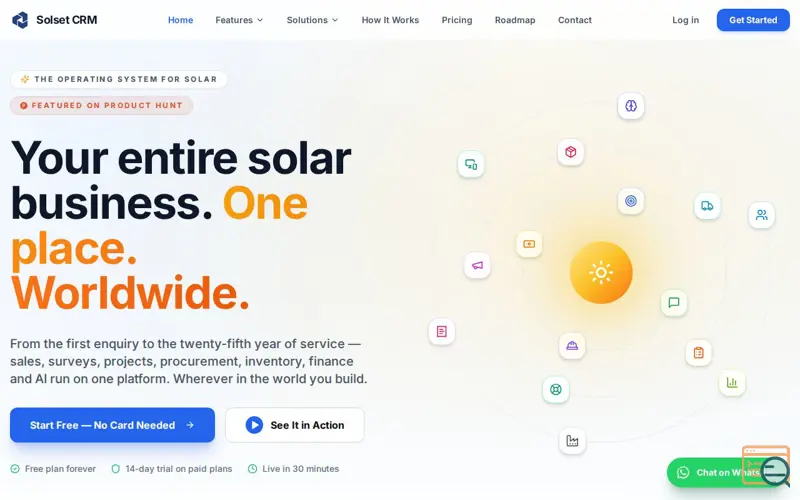 Screenshot of Solset CRM