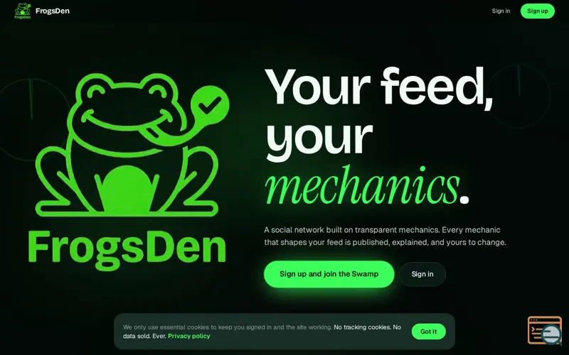 Screenshot of FrogsDen