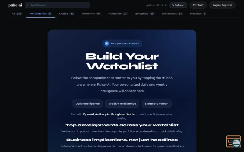 Screenshot of Pulse-AI