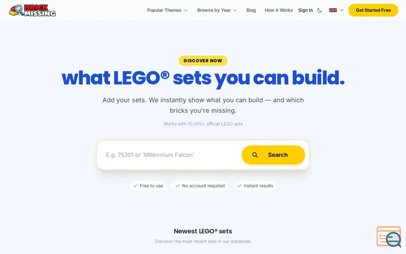 Screenshot of BrickMissing