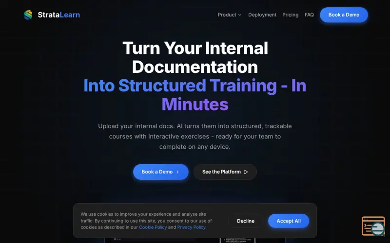 Screenshot of Strata Learn