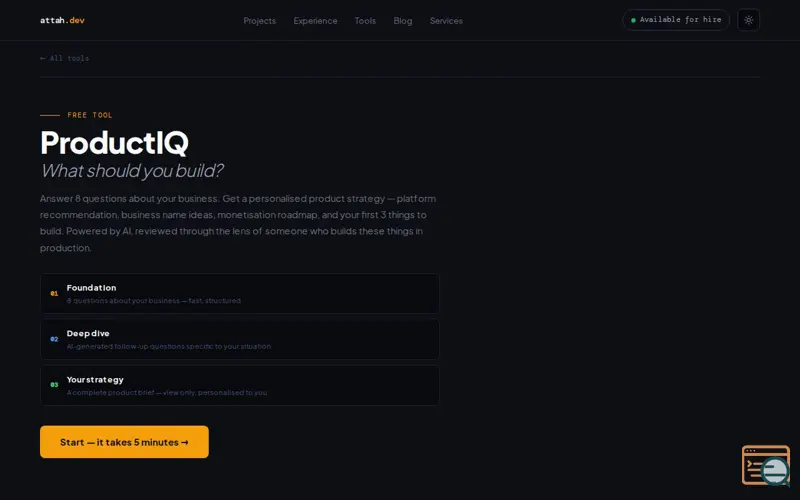 Screenshot of ProductIQ