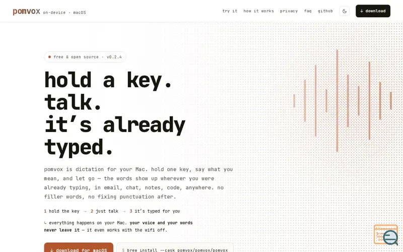 Screenshot of Pomvox