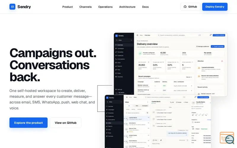 Screenshot of Sendry