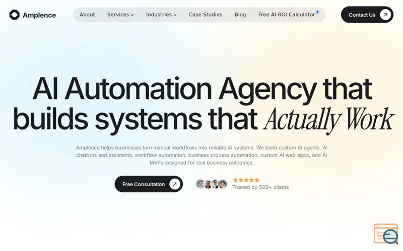Screenshot of Amplence