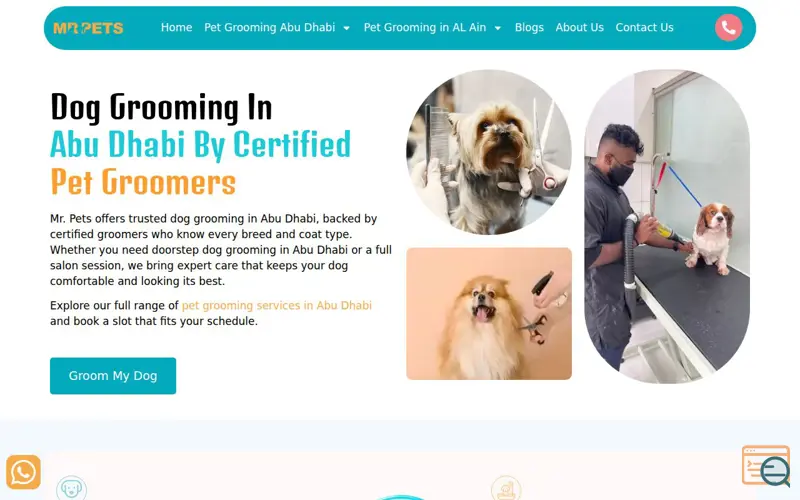 Screenshot of Dog Grooming Abu Dhabi | Mr Pets Care