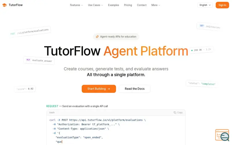 Screenshot of TutorFlow Agent Platform