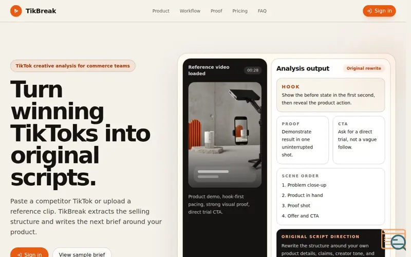 Screenshot of TikBreak