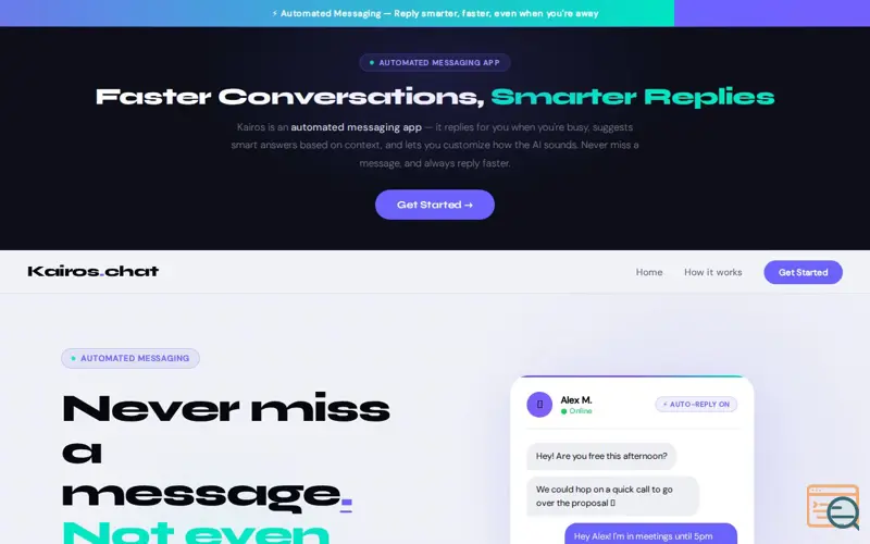 Screenshot of Kairos — Automated Messaging