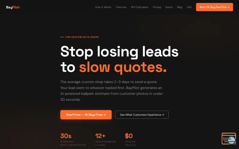 Screenshot of BayPilot LLC