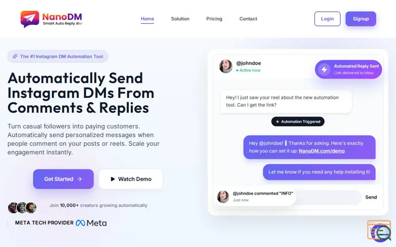 Screenshot of NanoDM