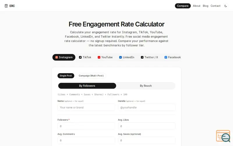 Screenshot of ERC