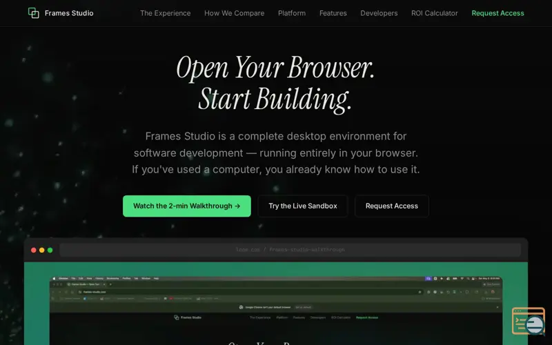 Screenshot of Frames Studio