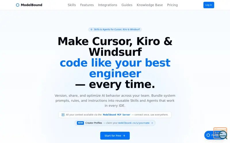 Screenshot of ModelBound