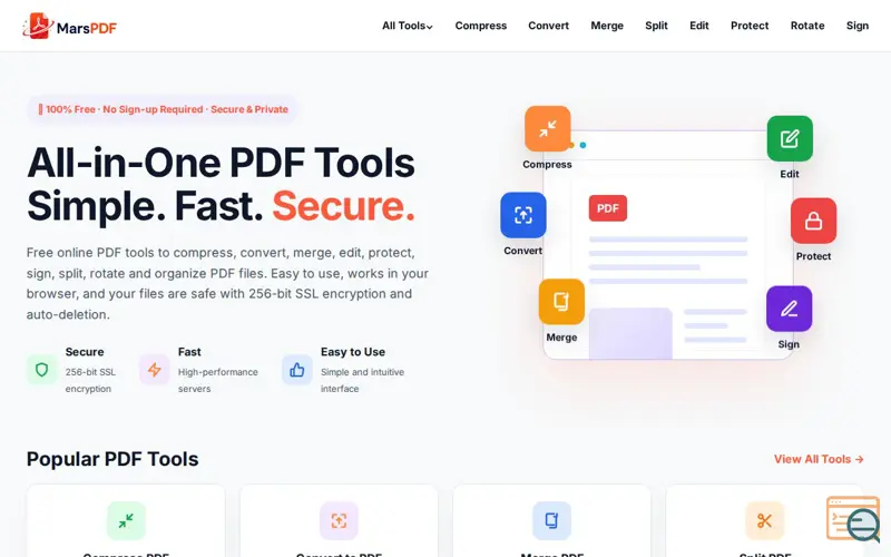 Screenshot of MarsPDF