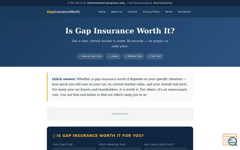 Screenshot of Is Gap Insurance Worth It?