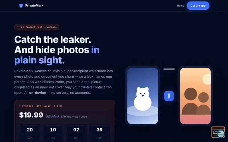 Screenshot of PrivateMark