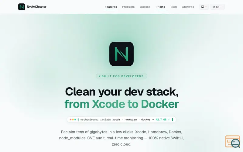 Screenshot of NythyCleaner