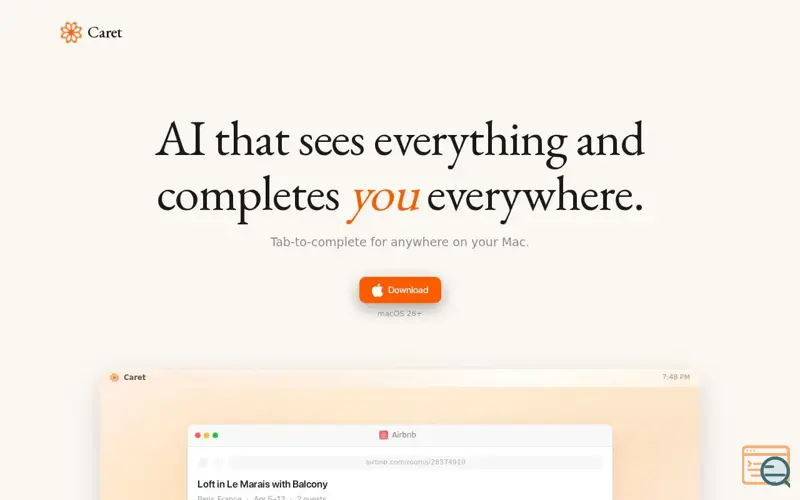 Screenshot of Caret