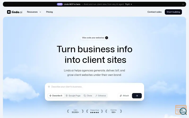 Screenshot of Lindo.ai