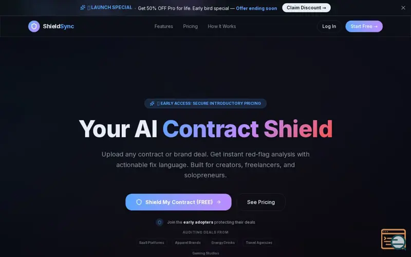 Screenshot of ShieldSYNC