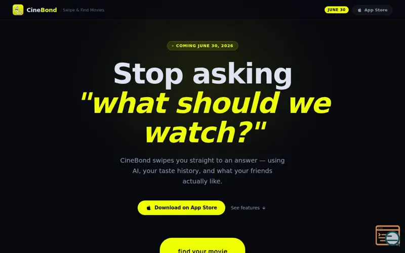 Screenshot of CineBond: Swipe & Find Movies