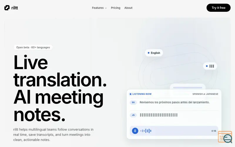 Screenshot of riltt